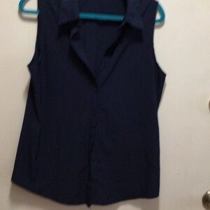 Navy Sleeveless Women's Top
